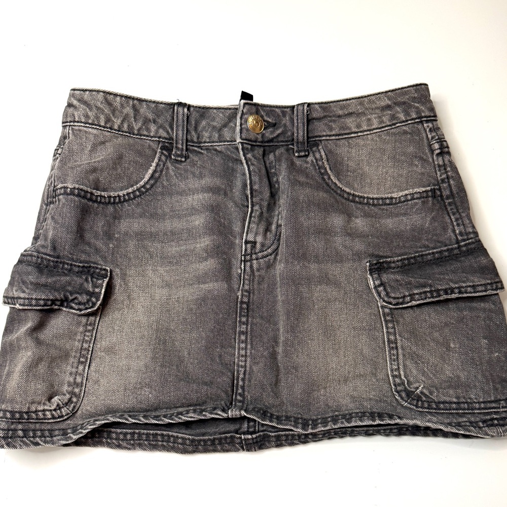 H&M Divided Dark Gray Denim Skirt